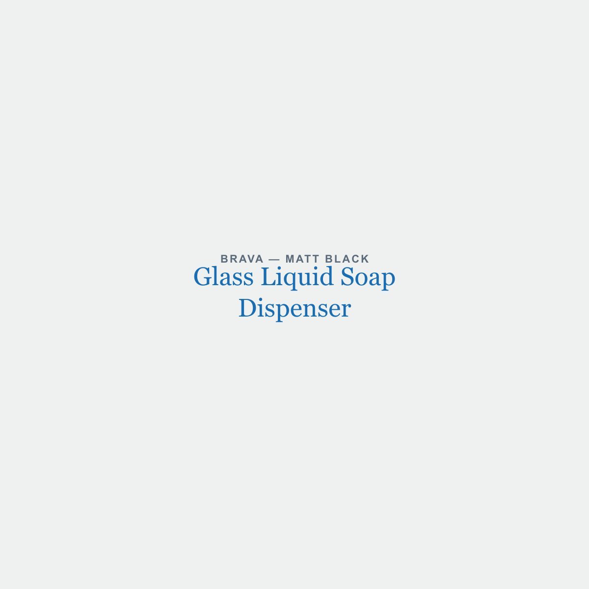 Glass Liquid Soap Dispenser in Matt Black finish